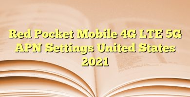 Red Pocket Mobile 4G LTE 5G APN Settings United States 2023